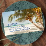 Funny Remoe, Beach & Palms, Professional Gag Visitekaartje<br><div class="desc">Ben je met pensioen of ga je binnenkort met pensioen? Dit eenvoudige Beach and Palms ontwerp is een geweldige gag kaart om uit te delen aan vrienden en familie op feestjes of op het werk om hen te laten weten dat de grote dag is aangebroken. Werkt goed voor elk beroep....</div>