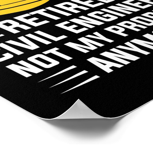 Funny Remoe Civil Engineer Civil Engineer Poster (Hoek)