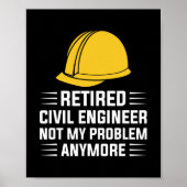 Funny Remoe Civil Engineer Civil Engineer Poster (Voorkant)