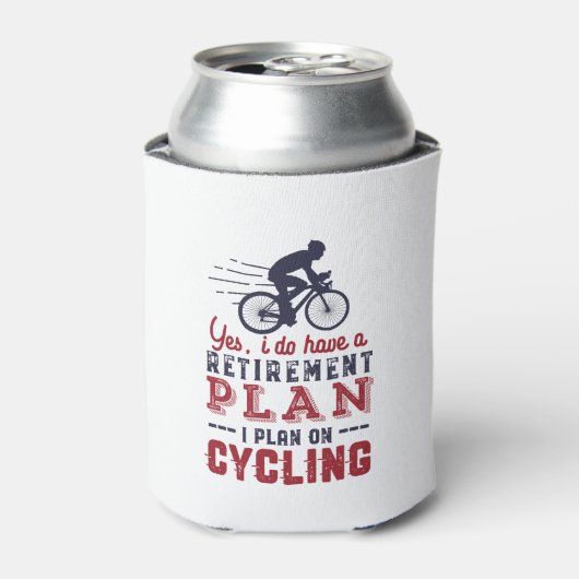 Funny Remoe Cyclist Retirement Plan Ride Bicycle Blikjeskoeler (Blikje Voorkant)
