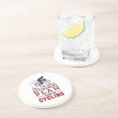 Funny Remoe Cyclist Retirement Plan Ride Bicycle Zandsteen Onderzetter (Zijkant)