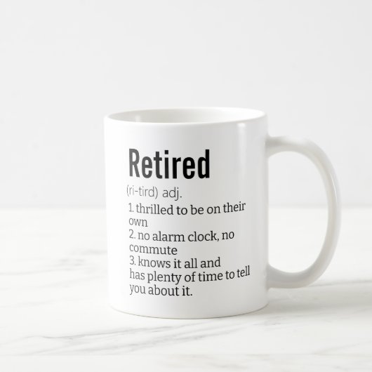 Funny Remoe Definition Gift for Retirement Gag Koffiemok (Rechts)