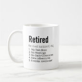 Funny Remoe Definition Gift for Retirement Gag Koffiemok (Links)
