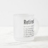 Funny Remoe Definition Gift for Retirement Gag Matglas Koffiemok (Voorkant rechts)