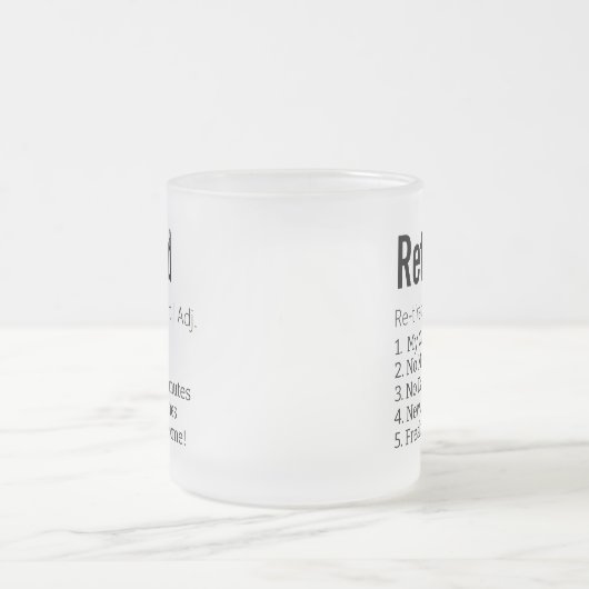 Funny Remoe Definition Gift for Retirement Gag Matglas Koffiemok (Center)