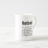 Funny Remoe Definition Gift for Retirement Gag Porselein Kop (Voorkant rechts)