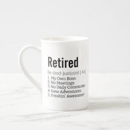Funny Remoe Definition Gift for Retirement Gag Porselein Kop