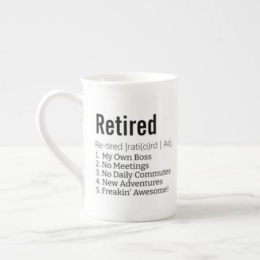 Funny Remoe Definition Gift for Retirement Gag Porselein Kop (Links)