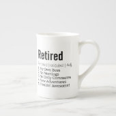 Funny Remoe Definition Gift for Retirement Gag Porselein Kop (Rechts)