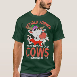 Funny Remoe Farmer Retirement Farage Animal Koe T-shirt