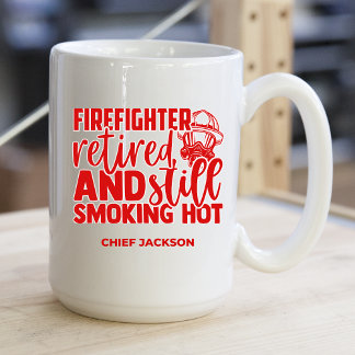 Funny Remoe Firefighter Smoking Hot Koffiemok