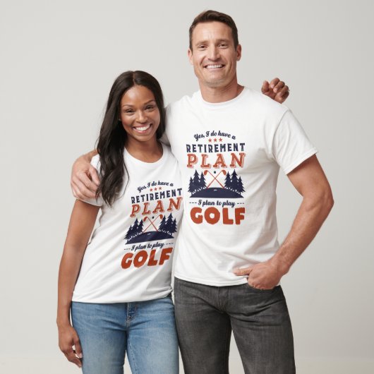 Funny Remoe Golf Player Retirement Plan Golfing T-shirt (Unisex)