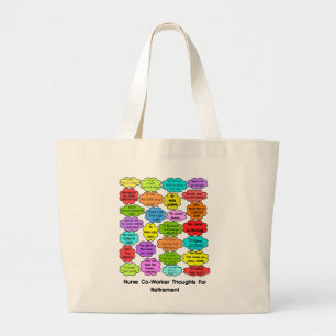 Funny Remoe Nurse Gifts Co-Worker Thoughts Grote Tote Bag