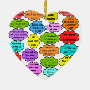 Funny Remoe Nurse Gifts Co-Worker Thoughts II Keramisch Ornament