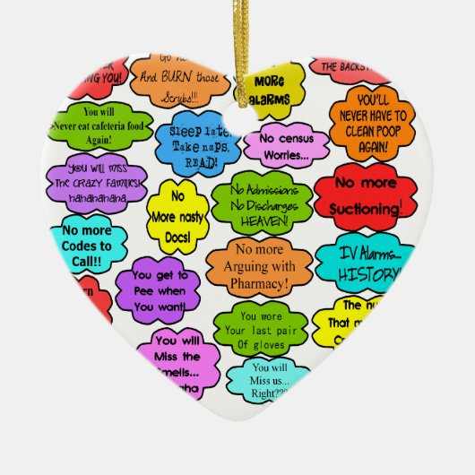 Funny Remoe Nurse Gifts Co-Worker Thoughts II Keramisch Ornament (Voorkant)