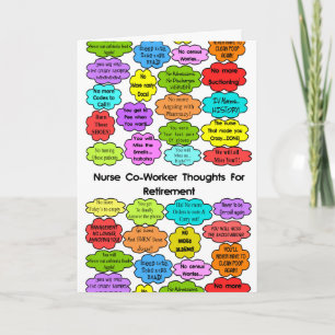 Funny Remoe Nurse Gifts Co-Worker Thoughts Kaart