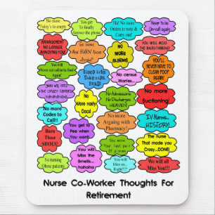 Funny Remoe Nurse Gifts Co-Worker Thoughts Muismat