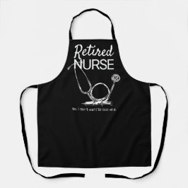 Funny Remoe Nurse RN Retirement Medical Apron Schort