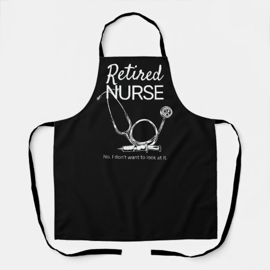 Funny Remoe Nurse RN Retirement Medical Apron Schort (Voorkant)