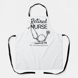 Funny Remoe Nurse RN Retirement Medical Apron Schort