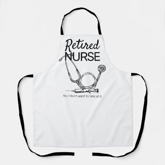 Funny Remoe Nurse RN Retirement Medical Apron Schort (Voorkant)