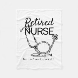 Funny Remoe Nurse RN Retirement Medical Fleece Deken