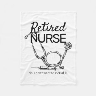 Funny Remoe Nurse RN Retirement Medical Fleece Deken