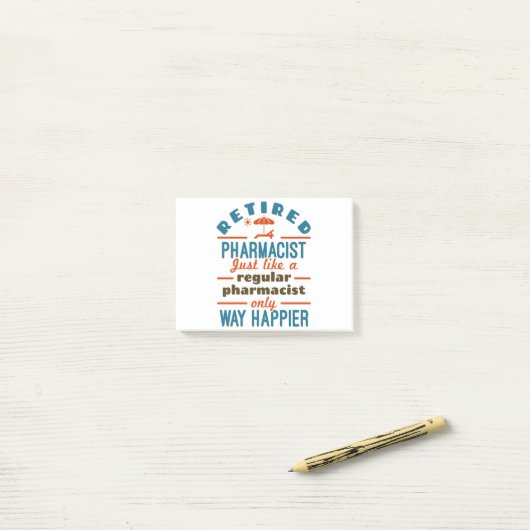 Funny Remoe Pharmacist Way Happier Post-it® Notes (Op bureau)