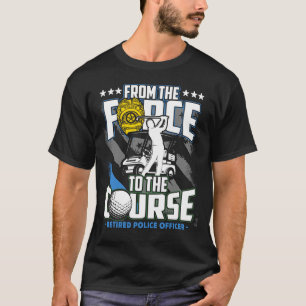 Funny Remoe Politieman Golf Retirement Gift T-shirt