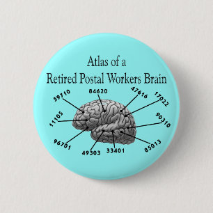 Funny Remoe Postal Worker T-Shirts en Gifts Ronde Button 5,7 Cm
