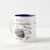 Funny Remoe Postal Worker T-Shirts en Gifts Tweekleurige Koffiemok (Voorkant links)