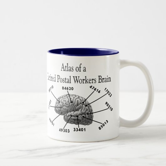 Funny Remoe Postal Worker T-Shirts en Gifts Tweekleurige Koffiemok (Rechts)