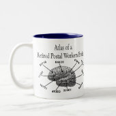 Funny Remoe Postal Worker T-Shirts en Gifts Tweekleurige Koffiemok (Links)