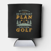 Funny Remoe Quote Retirement Plan Play Golf Blikjeskoeler (Voorkant)