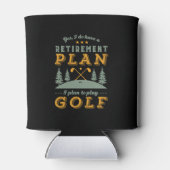 Funny Remoe Quote Retirement Plan Play Golf Blikjeskoeler (Achterkant)