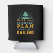 Funny Remoe Retirement Plan Sailor Sailing Ship Blikjeskoeler (Achterkant)