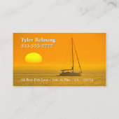 Funny Remoe Sailing Boat op Sunset, DIY Gag Busi Visitekaartje (Achterkant)