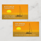 Funny Remoe Sailing Boat op Sunset, DIY Gag Busi Visitekaartje (Voorkant / Achterkant)
