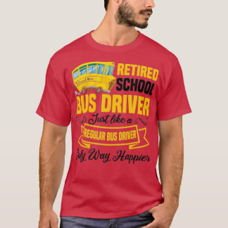 Funny Remoe School Bus Driver Retirement T-shirt