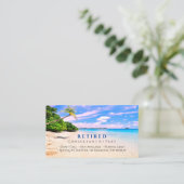 Funny Remoe Sunset Beach & Palms, Professional Gag Visitekaartje (Staand voorkant)