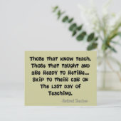 Funny Remoe Teacher Gifts Briefkaart (Staand voorkant)