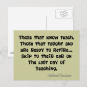 Funny Remoe Teacher Gifts Briefkaart (Voorkant / Achterkant)