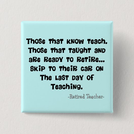 Funny Remoe Teacher Gifts Vierkante Button 5,1 Cm (Voorkant)