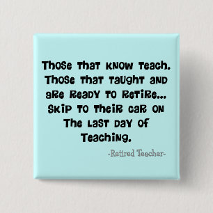 Funny Remoe Teacher Gifts Vierkante Button 5,1 Cm