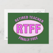 Funny Remoe Teacher (RTFF) Gifts Briefkaart (Voorkant / Achterkant)