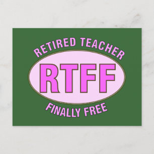 Funny Remoe Teacher (RTFF) Gifts Briefkaart