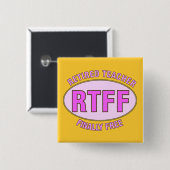 Funny Remoe Teacher (RTFF) Gifts Vierkante Button 5,1 Cm (Voorkant /achterkant)