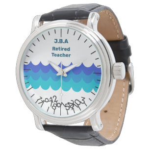 Funny Remoe Teacher Watch Jumble Numbers Waves Horloge