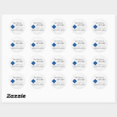 Funny Remoe, White Marble, DIY Professional Gag Ronde Sticker (Vel)
