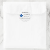 Funny Remoe, White Marble, DIY Professional Gag Ronde Sticker (Tas)